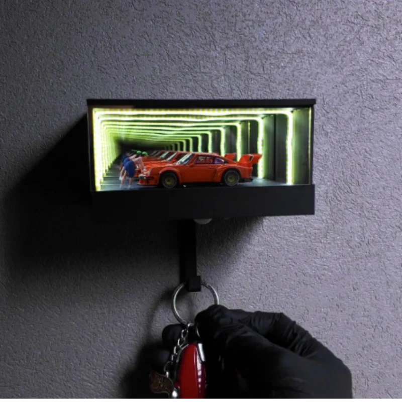LED Key Holder with Mirror
